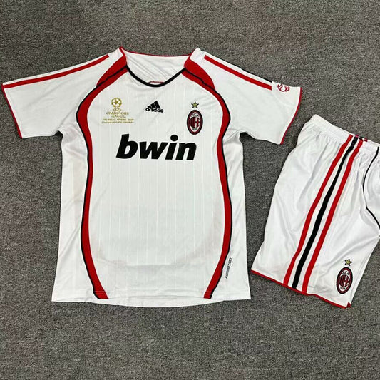 2006/07 AC Milan Away Short Sleeve Retro Kids Jersey
