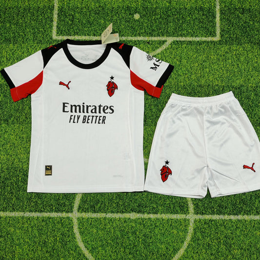 2025/26 AC Milan Away Short Sleeve Kids' Jersey