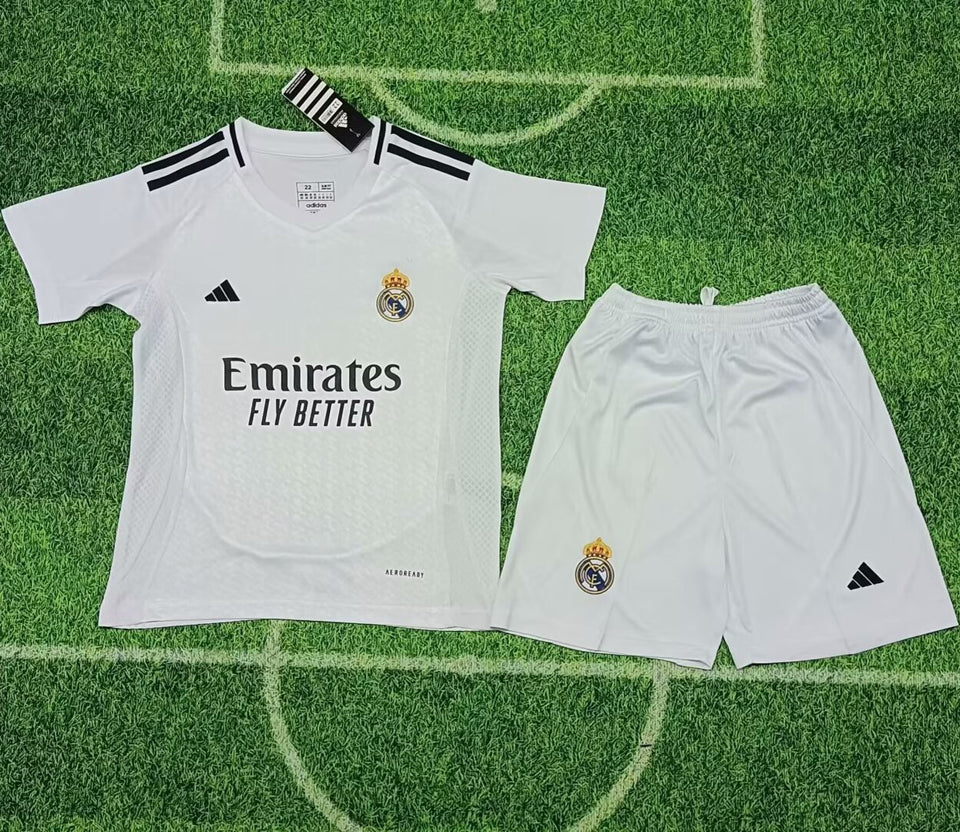 2024/25 Real Madrid Home Short Sleeve Jersey for Kids