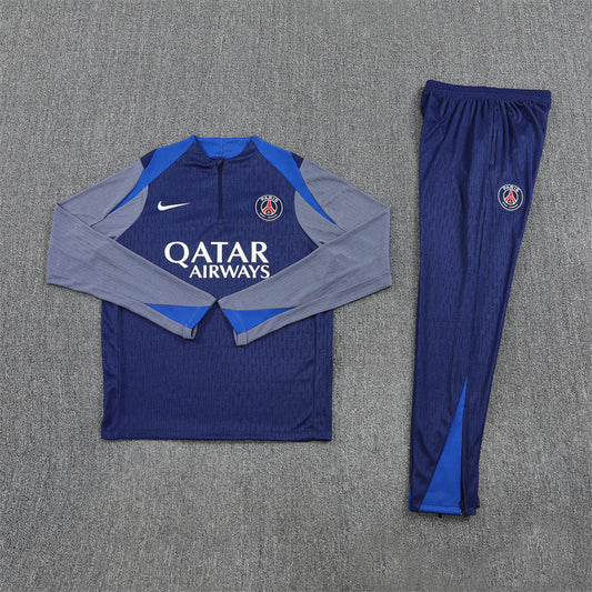2025/2026 PSG Paris Saint Germain Blue and Grey Tracksuit