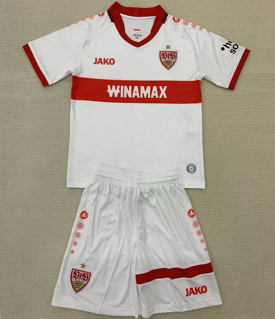 2024/25 VFB Stuttgart Home Short Sleeve Kids Jersey