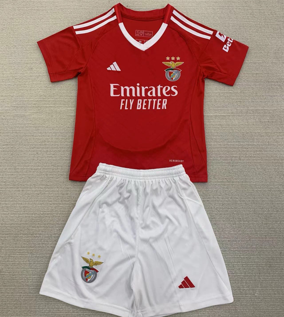 2024/25 Benfica Home Short Sleeve Jersey for Kids