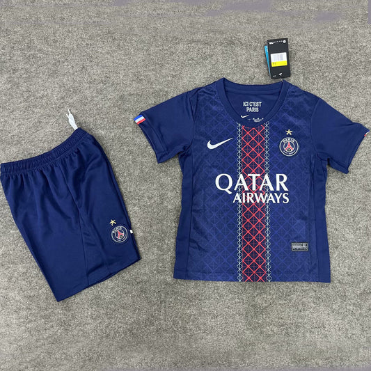 2025/26 PSG Home Short Sleeve Jersey for Kids