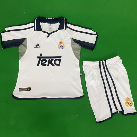 2000/2001 Real Madrid Home Short Sleeve Retro Kids Jersey