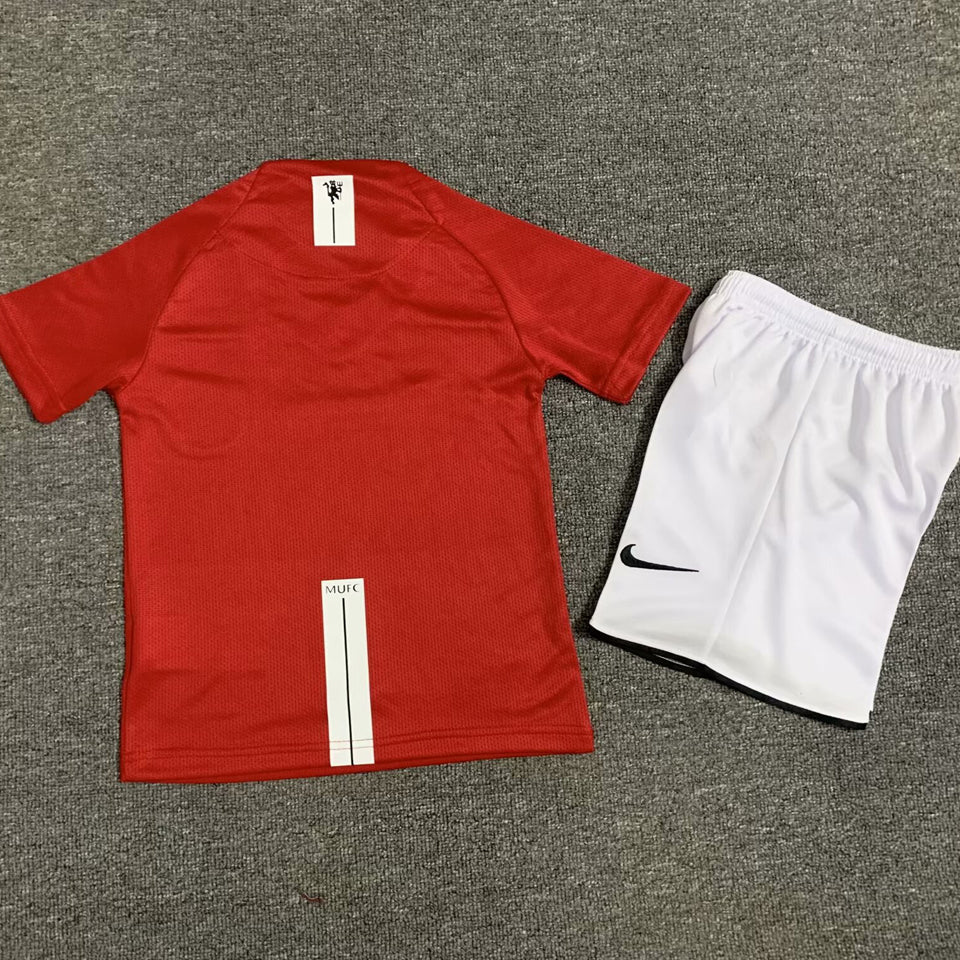 2007/08 Manchester United Home Short Sleeve Retro Kids Jersey