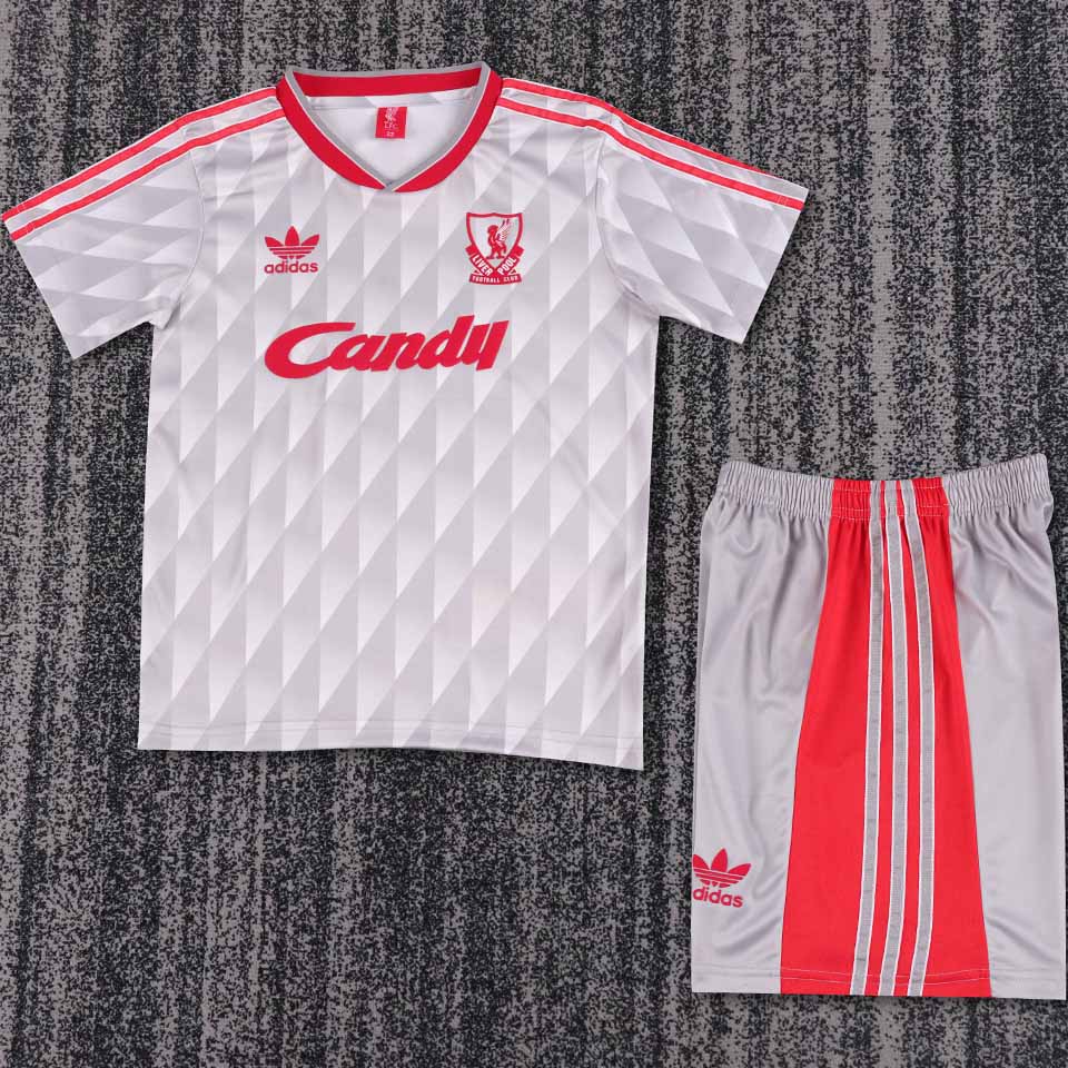 1989/91 Liverpool Away Short Sleeve Retro Kids Jersey