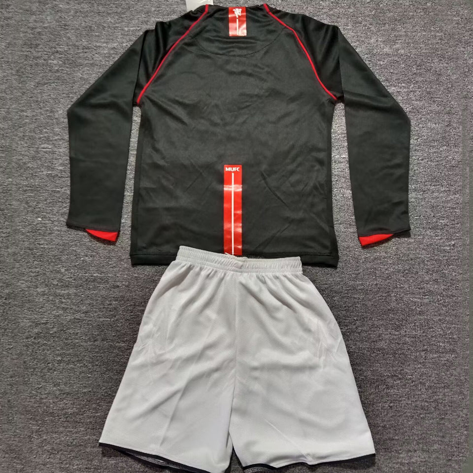 2007/08 Manchester United Away Long Sleeve Retro Kids Jersey