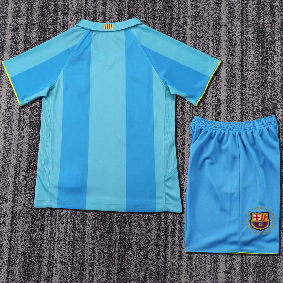2007/08 Barcelona Away Short Sleeve Retro Kids Jersey