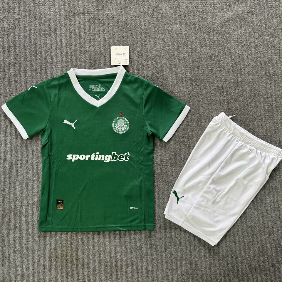 2025/26 Palmeiras Home Short Sleeve Jersey for Kids