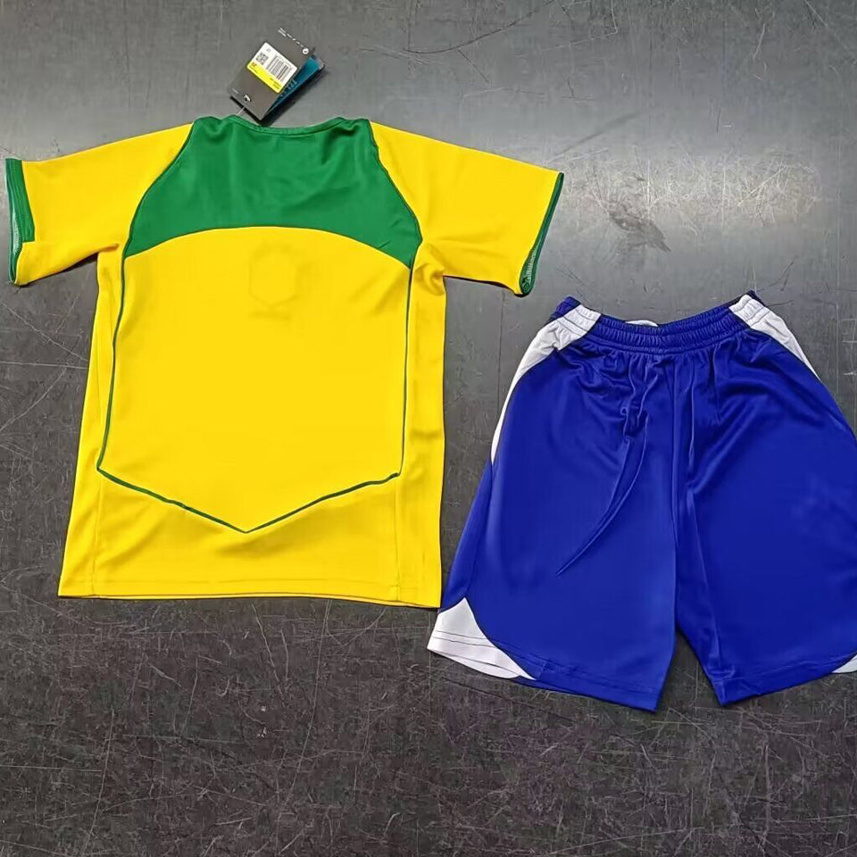 2004 Brazil Home Kids Retro Teams